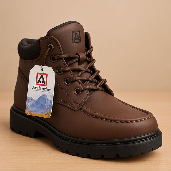 Avalanche Brown Outdoor Boots Water Resistant Youth 4 Durable Traction Hiking - Picture 4 of 8